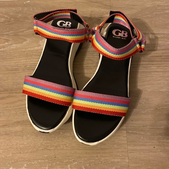 Gianni Bini Straight-Fire!! Rainbow Sandal 🌈 7.5 - Picture 1 of 7